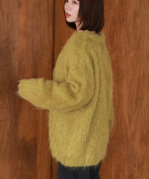 「archives」 ニットカーディガン MEDIUM グレー レディース_画像6