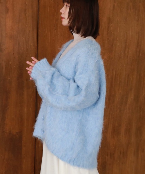 「archives」 ニットカーディガン MEDIUM グレー レディース_画像7