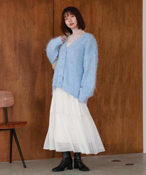 「archives」 ニットカーディガン MEDIUM グレー レディース_画像9