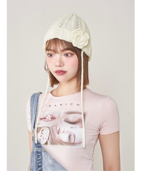 darich☆クロシェビーニー新品未使用タグ付き Darich - darich♡クロシェビーニー新品未使用タグ付きの通販 by