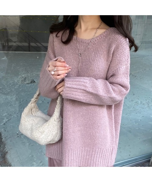 ニット セーター 「 Ogue. 」”色っぽ” back slit knit（バックスリットニット） レディース