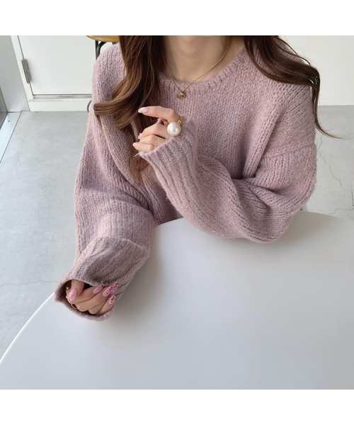 ニット セーター 「 Ogue. 」”色っぽ” back slit knit（バックスリットニット） レディース
