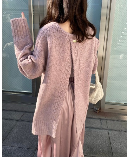 ニット セーター 「 Ogue. 」”色っぽ” back slit knit（バックスリットニット） レディース