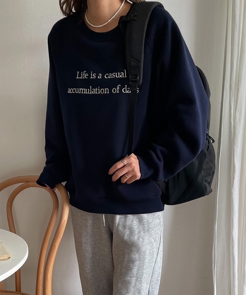 [JUNOAH] тренировочный cut and sewn MEDIUM темно-синий женский 