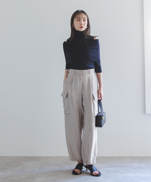 NOBLE ハイネックオフショルニット◆新品 追加》ハイネックオフショルニット（ニット／セーター）｜NOBLE