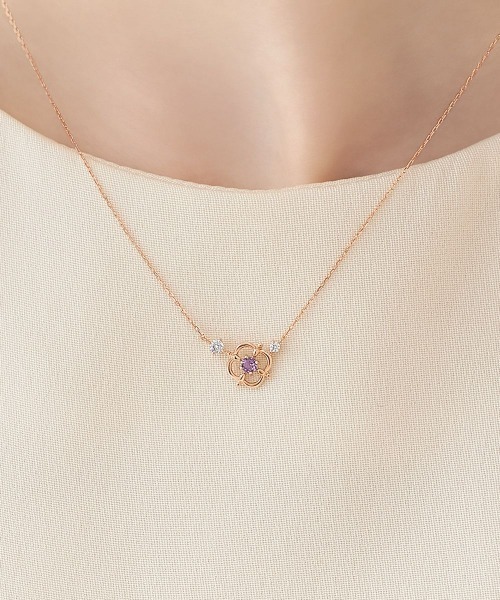【美品・箱付き】カナル4℃ K10 ネックレス　ヨンドシー CANAL 4℃（カナルヨンドシー） ネックレス 「Spring Collection」K10