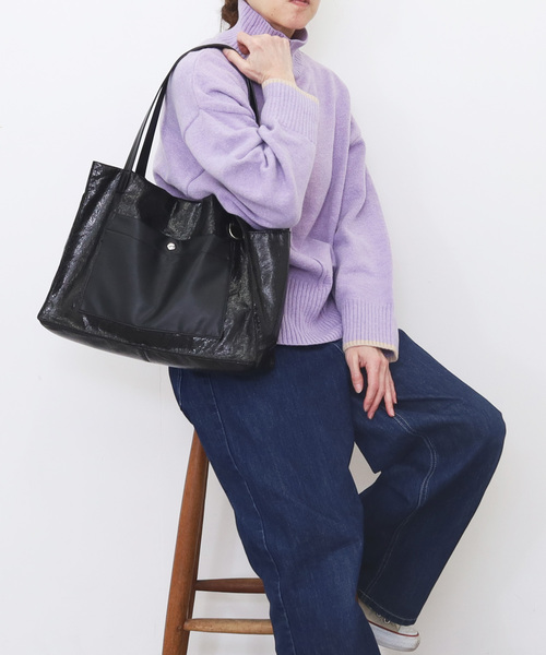 Nananoel（ナナノエル） トートバッグ メタリックスクエアトートバッグ 