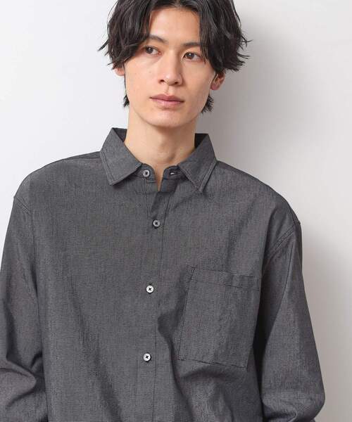 THE SHOP TK シャツ 綿麻ポリCOOLMAX（R）長袖シャツ メンズ