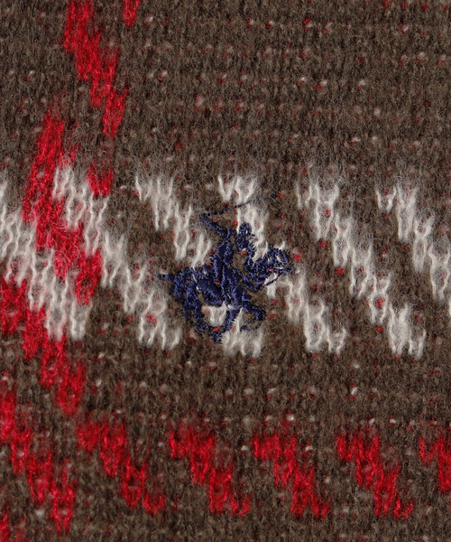 「BEVERLY HILLS POLO CLUB」 ニットカーディガン M ブラウン レディース_画像4