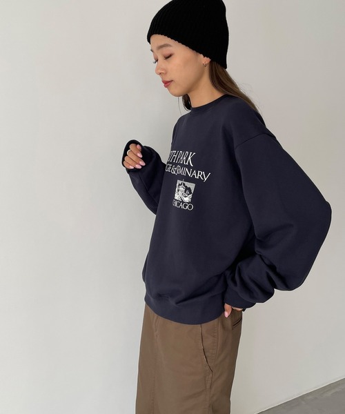 「CANAL JEAN」 スウェットカットソー ONE SIZE ブルー レディース CANAL JEAN 「CANAL JEAN」 スウェットカットソー ONE SIZE
