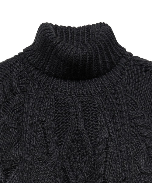 「emiriawiz」 ニットポンチョ FREE ブラック レディース_画像7