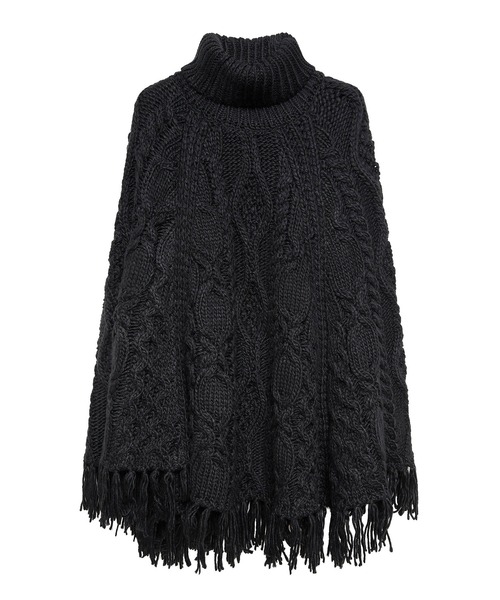 「emiriawiz」 ニットポンチョ FREE ブラック レディース_画像8