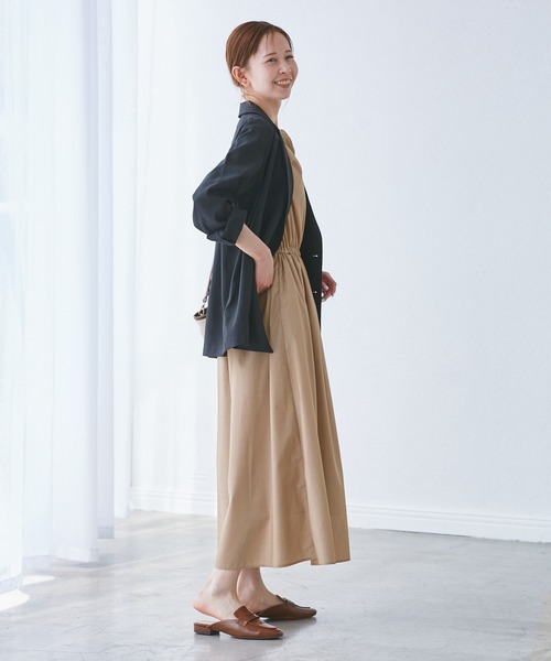 ★試着のみ・現行品★ ROPE’PICNIC スキッパーシャツワンピース ROPE' PICNIC シャツワンピース 「UVカット・接触冷感・イージー