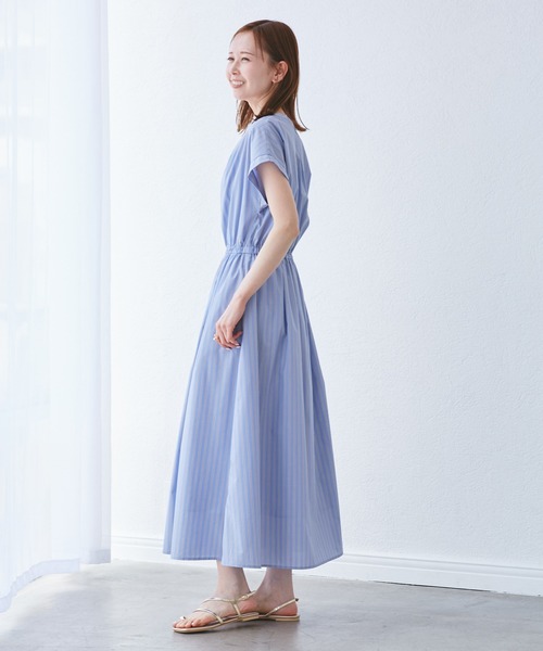 ★試着のみ・現行品★ ROPE’PICNIC スキッパーシャツワンピース ROPE' PICNIC シャツワンピース 「UVカット・接触冷感・イージー