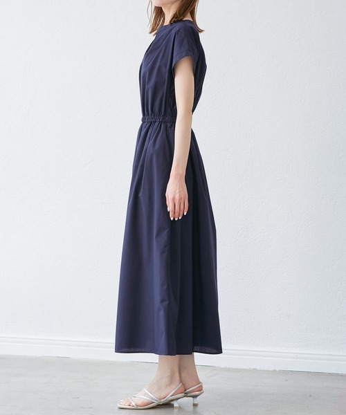 ROPE PICNIC スキッパーシャツワンピース ネイビー　38サイズ ROPE' PICNIC シャツワンピース 「UVカット・接触冷感・イージー