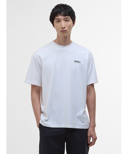 Tシャツ・カットソー BARBOUR Men T-shirt White MTS1334 WH13 Barbour tシャツ Walton Tシャツ（オーバーサイズフィット