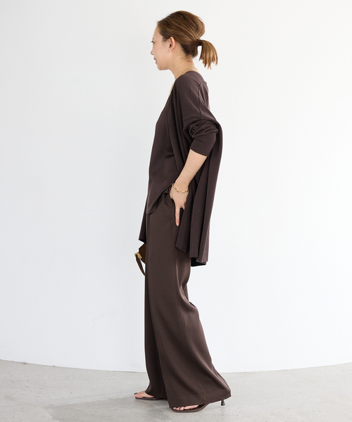 Deuxieme Classe パンツ *追加 SILK SATIN イージーパンツ