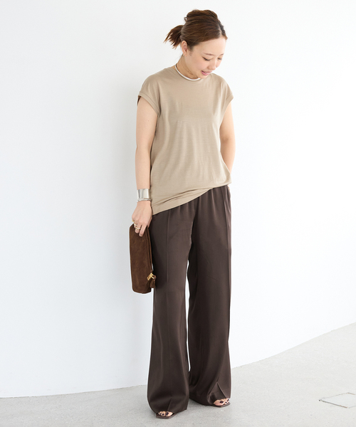 Deuxieme Classe パンツ *追加 SILK SATIN イージーパンツ