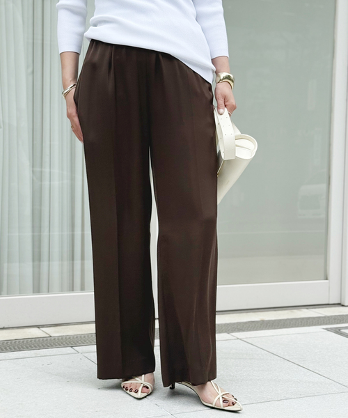 Deuxieme Classe パンツ *追加 SILK SATIN イージーパンツ