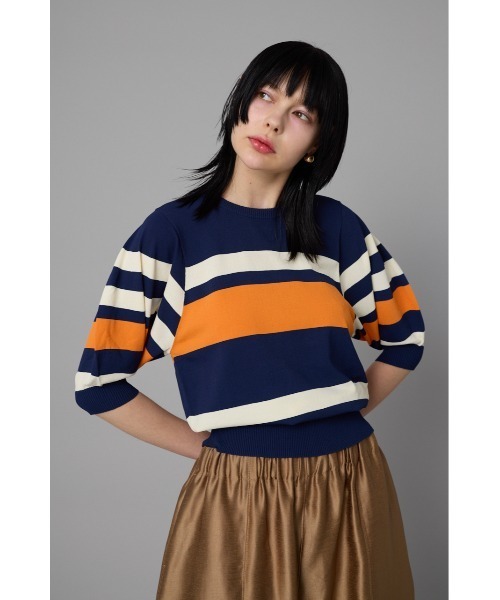 mimi　HeRIN.CYE マルチボーダートップス HeRIN.CYE（ヘリンドットサイ）の「Multi border tops マルチ