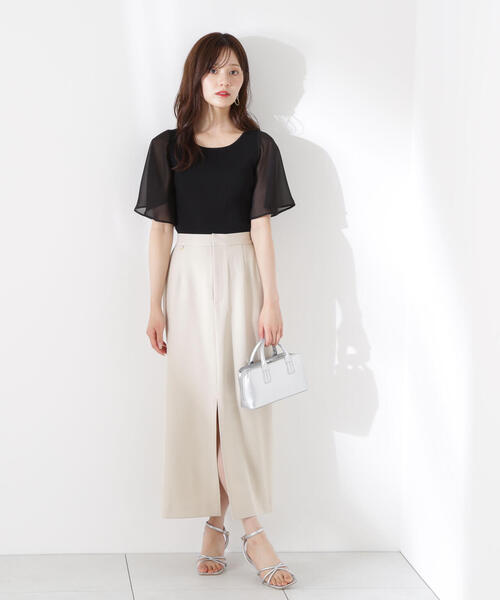 ニット セーター シアーフレアスリーブリブニット / 1215270609 レディース PROPORTION BODY DRESSING ニット セーター シアーフレア