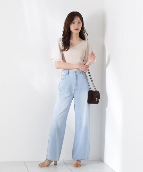 ニット セーター シアーフレアスリーブリブニット / 1215270609 レディース PROPORTION BODY DRESSING ニット セーター シアーフレア