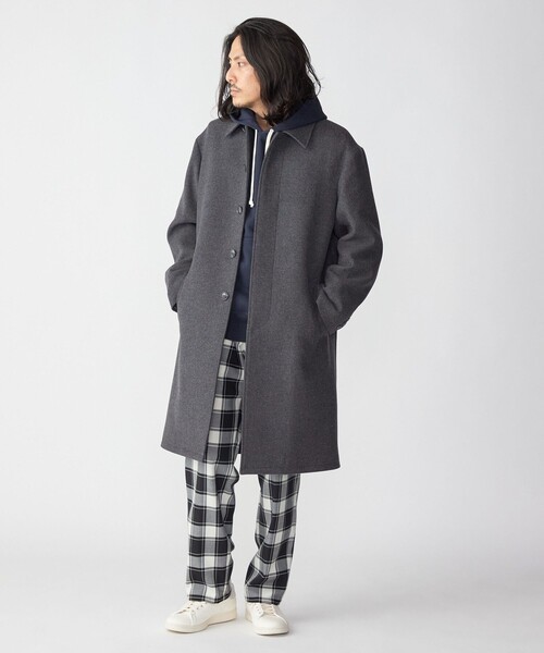 SHIPS（シップス） ステンカラーコート SMALL オリーブ メンズ