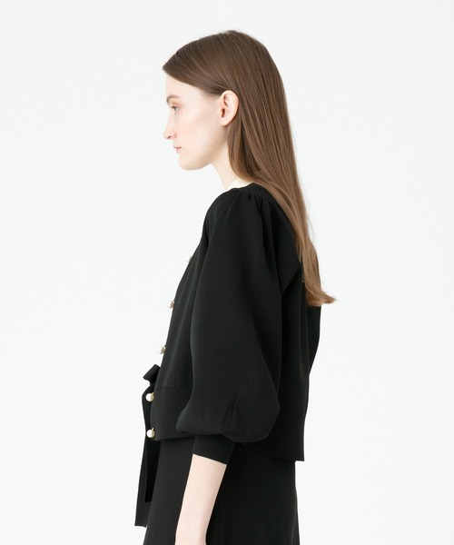 「LOULOU WILLOUGHBY」 ニットカーディガン 2 オフホワイト レディース_画像6