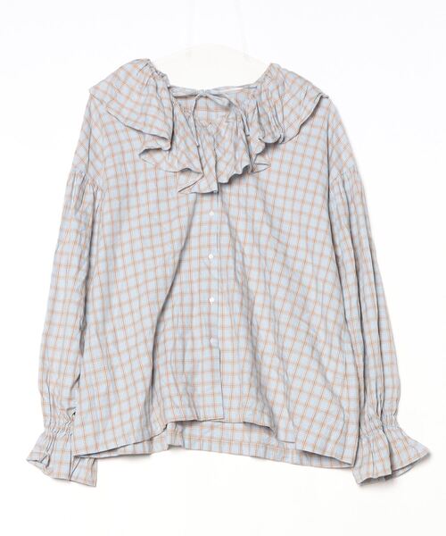 「BEAMS BOY」 長袖ブラウス FREE サックスブルー レディース