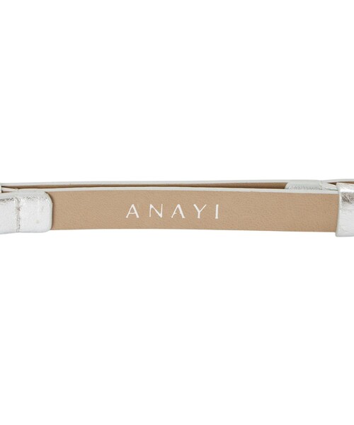 ANAYI ベルト メタリックスライドベルト レディース : ZOZOTOWN
