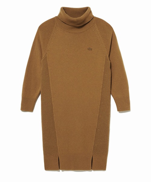 LACOSTE（ラコステ） ニットワンピース 38 ベージュ レディース