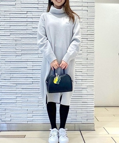 LACOSTE（ラコステ） ニットワンピース 38 ベージュ レディース