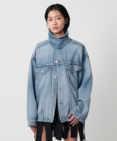 美品　DOLCE&GABBANA　花柄　麻綿　デニムジャケット　ブルゾン AEWEN MATOPH（イウエン マトフ） デニムジャケット gジャン 「AEWEN