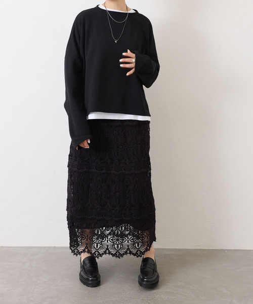 JOURNAL STANDARD LUXE レースMIXスカート JOURNAL STANDARD LUXE スカート 「追加3」レースMIXスカート