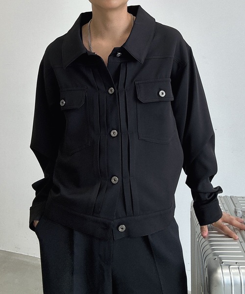 MandO（エムオー） シャツ ダブルポケットショートジャケット