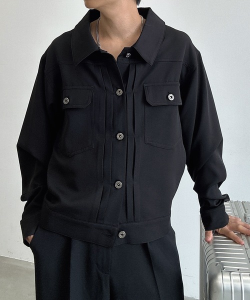 MandO（エムオー） シャツ ダブルポケットショートジャケット