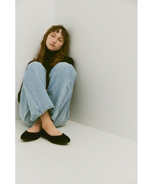 「un/neu」 フラットパンプス S レッド レディース
