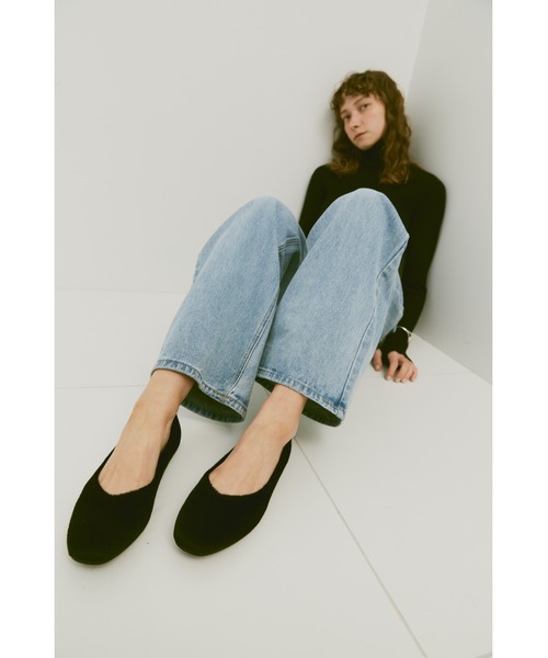 「un/neu」 フラットパンプス S レッド レディース