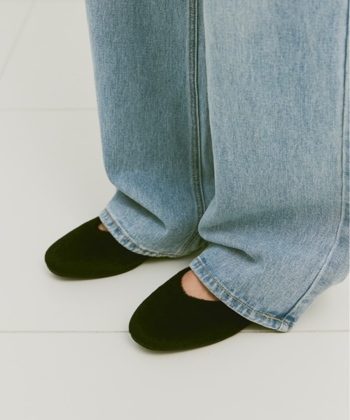 「un/neu」 フラットパンプス S レッド レディース