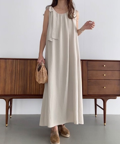 「FILLOU」 ノースリーブワンピース MEDIUM アイボリー レディース_画像8