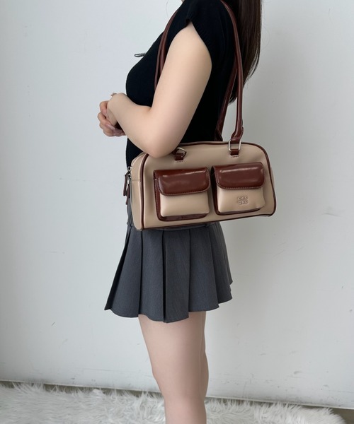 ボストンバッグ マルチカラー レディース TITTY＆CO. ボストンバッグ マルチポケットボストンバッグ レディース