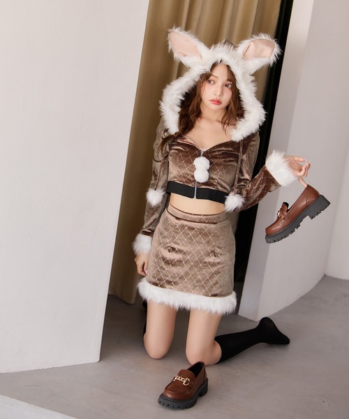 sugar nine コスプレ キルティングビジューうさぎ「コスプレ4点セット