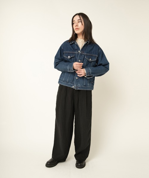 「RNA-N」 スラックス FREE ネイビー レディース_画像7