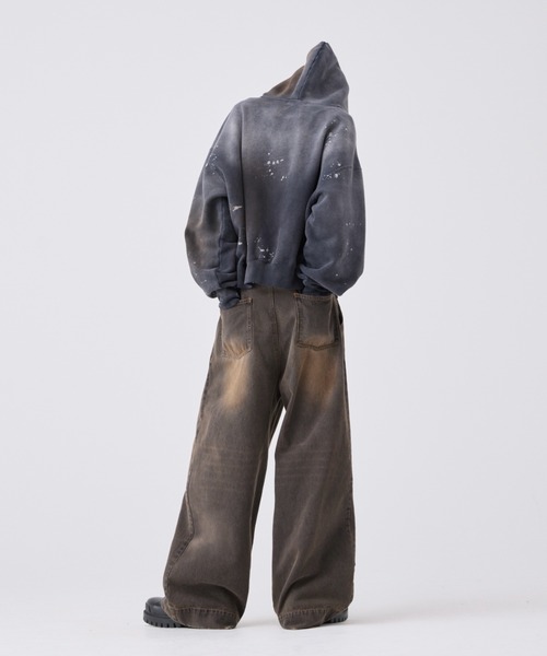 soerte ヘビーウェイトダブルジップ フーディー パーカー サイズ 3 soerte パーカー Heavy weight double zip-up hoodie /ヘビーウェイト