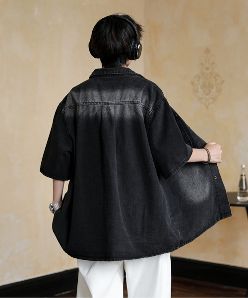 「neos」 半袖シャツ MEDIUM ブルー メンズ_画像5