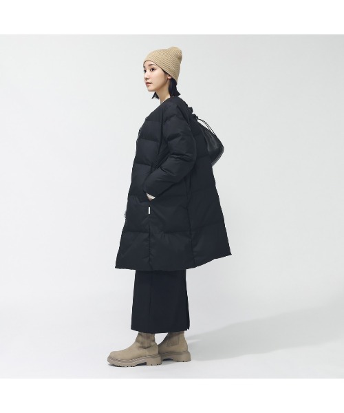 極美品❤️トラディショナルウェザーウェア　ノーカラーダウンコート　ブラック　軽量 Traditional Weatherwear（トラディショナル ウェザーウェア） ノー