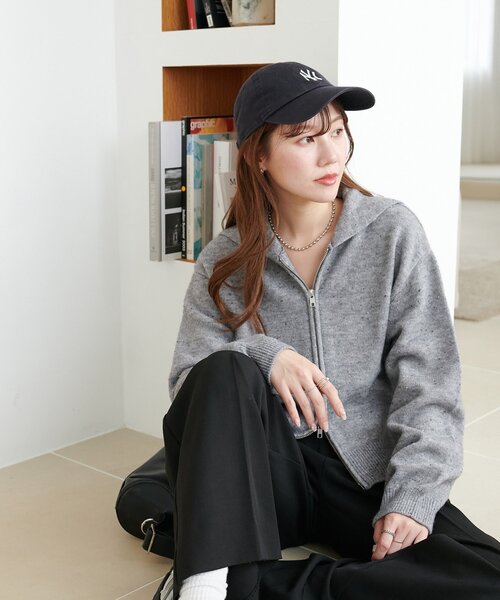 Discoat（ディスコート） カーディガン ネップダブルジップセーラー