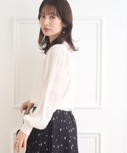 「couture brooch」 長袖ニット 38 ベビーピンク レディース_画像3