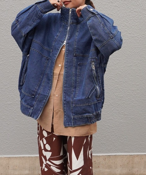 「gossara」 ブルゾン FREE グレー レディース_画像4