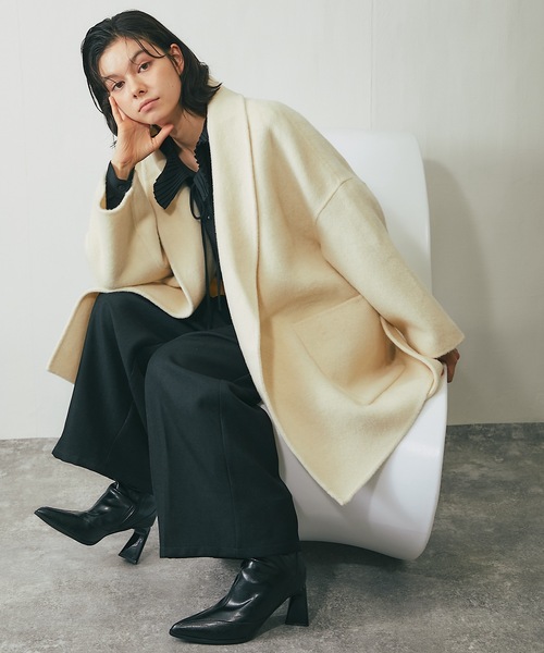 SMILE ORCHID（スマイルオーキッド） コート チェスターコート 丸襟